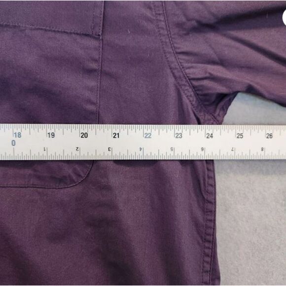 Cinch Shirt Mens L Purple Paisley Flip Cuff Long Sleeve Button Solid Western - Picture 11 of 12